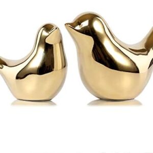 Small Birds Statues Gold