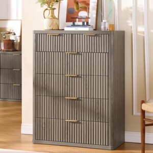 LEYAOYAO Fluted 6 Drawers Dresser