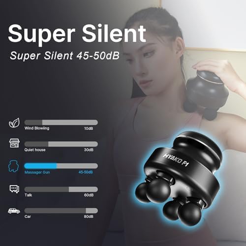HYAKO F1 Electric Deep Tissue Body Massager 4-Heads Handheld – Portable Orbital - Image 6