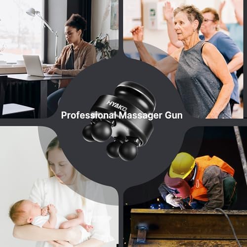 HYAKO F1 Electric Deep Tissue Body Massager 4-Heads Handheld – Portable Orbital - Image 7