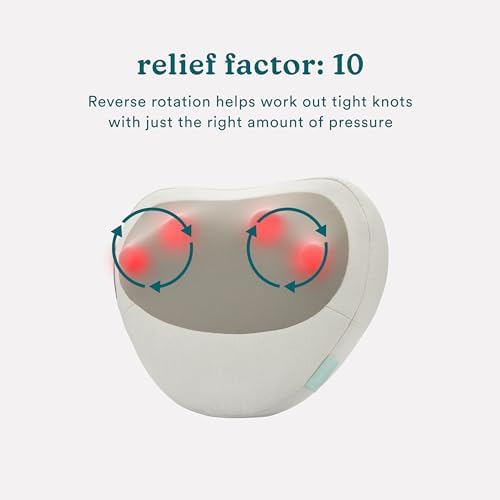 HoMedics Heated Shiatsu Massage Pillow for Neck, 2.5-hour charge time, Back and Shoulder Pain. - Image 6