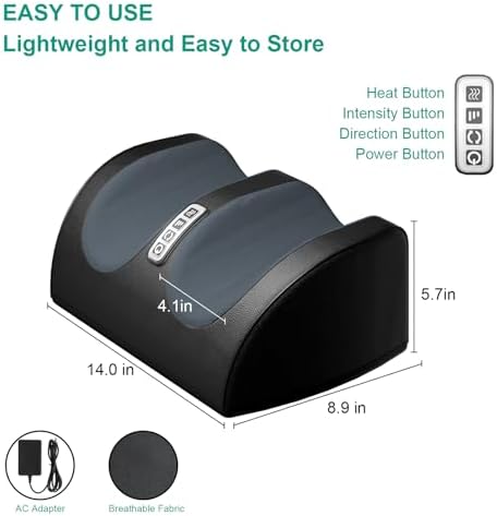 LINGTENG Shiatsu Foot Massager with Heat, 40°C in 5 minutes, FSA Eligible HSA Foot Massager - Image 3