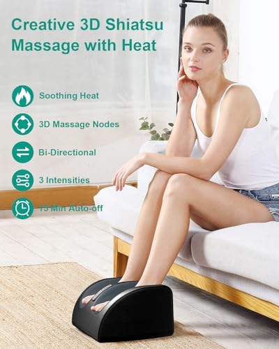 LINGTENG Shiatsu Foot Massager with Heat, 40°C in 5 minutes, FSA Eligible HSA Foot Massager - Image 4