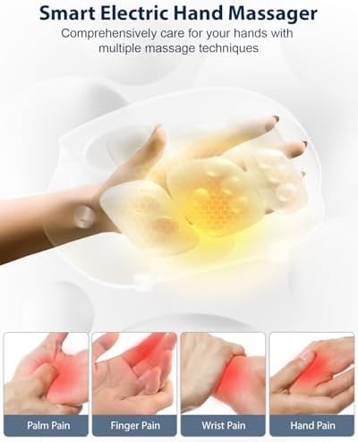 CINCOM Hand Massager 3 massage modes- Cordless Hand Massager with Heat and Compression - Image 2