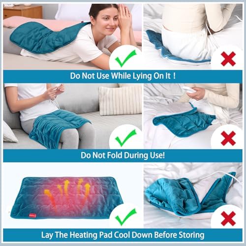 Comfytemp Weighted Heating Pad for Back & 2.2 lb Period, FSA Eligible Electric Heat Pad, Valentines Day Birthday Gifts - Image 8