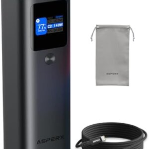 AsperX Laptop Power Bank, 27,600mAh 162.5W Aluminum Unibody PD3.1 Fast Charging Portable Charger Power Bank, 99.36Wh Battery Bank for MacBook Pro/Air/iPhone 16/iPad/S25 Ultra/Dell/HP (Flight-Approved) : Cell Phones & Accessories