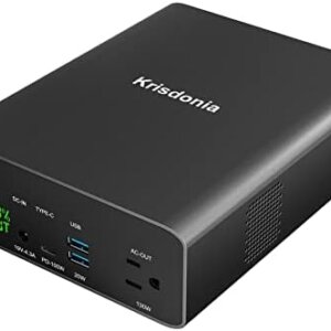 Krisdonia Power Bank with AC Outlet, Portable Laptop Charger Battery Bank USB C 100W Fast Charging, 80000mAh/296Wh Power Station External Battery Pack 130W/110V for Outdoor Camping Home Office : Cell Phones & Accessories