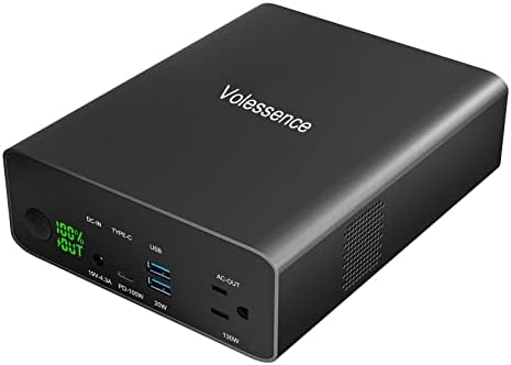 Portable Power Bank with AC Outlet 130W, Rechargeable Backup Lithium Polymer Battery Pack 80000mAh/296Wh High Capacity with USB C Output 100W Power Station for Outdoor Travel Camping Home Emergency : Cell Phones & Accessories