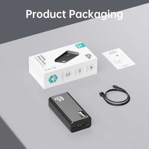 PSOOO 50000mAh Power Bank 65W, Portable Charger,External Battery Pack for Outdoor Camping, Home & Office. Emergency Back-up Power for Smartphones, Tablets and Laptop : Cell Phones & Accessories - Image 7