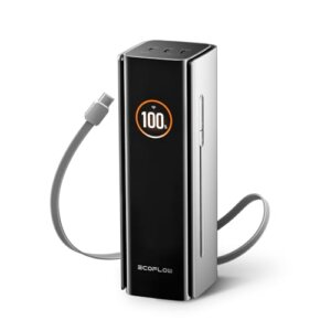 EF ECOFLOW Rapid Pro Power Bank (27650mAh, 300W Max Output, 140W Built-in Cable), 4-Port Portable Charger, TSA-Approved, Up to 320W Recharge, Compatible with MacBook, iPhone 17/16/15, Galaxy, Laptop : Cell Phones & Accessories