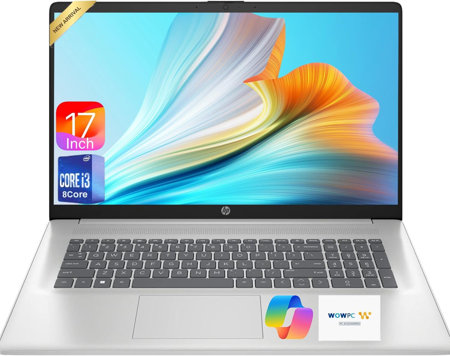 HP 17 Inch Laptop 2026 Edition, Intel 13th i3